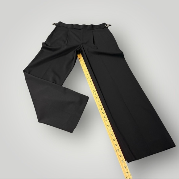 EVERLANE Wool High Waisted Wide Leg Pants Black Sz 6 - Picture 10 of 10